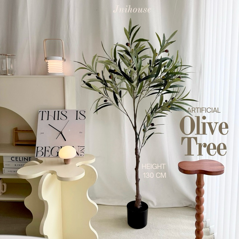 [พร้อมส่ง] Jnihouse : ต้นมะกอกประดิษฐ์ (Olive tree) สูง 130 cm