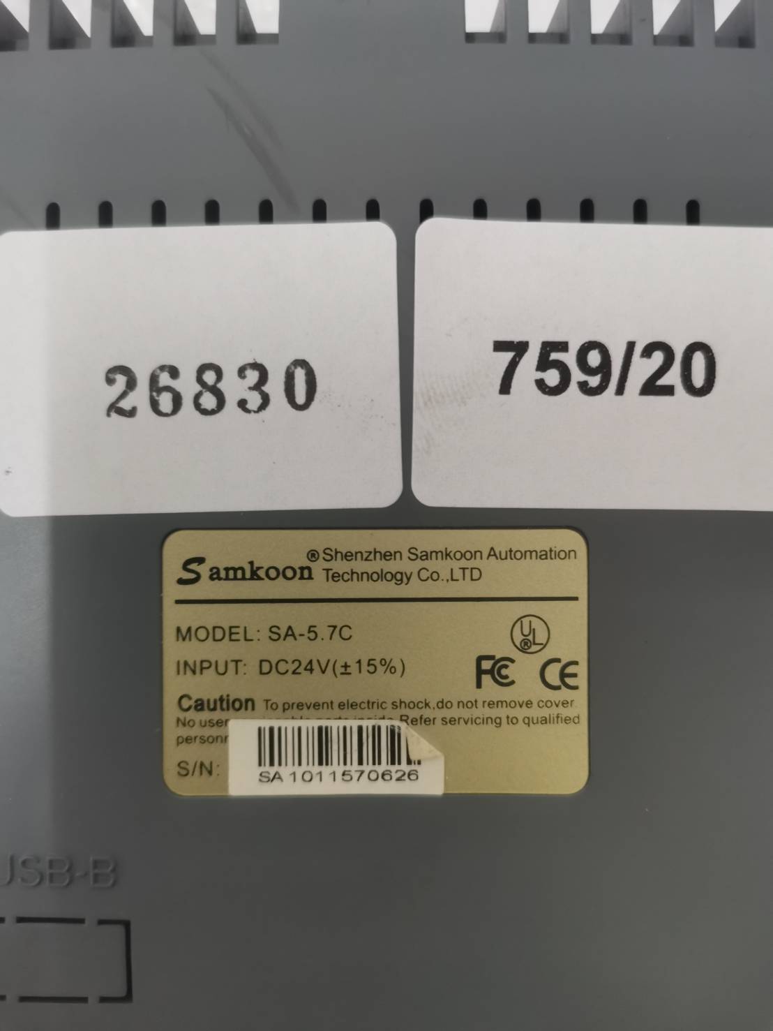 LCD TOUCH SCREEN " MODEL : SA-5.7C