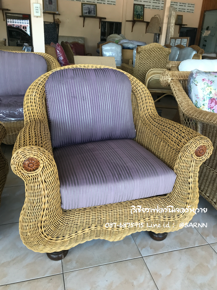 ชุดรับแขกหวายแท้สุพรรณหงส์