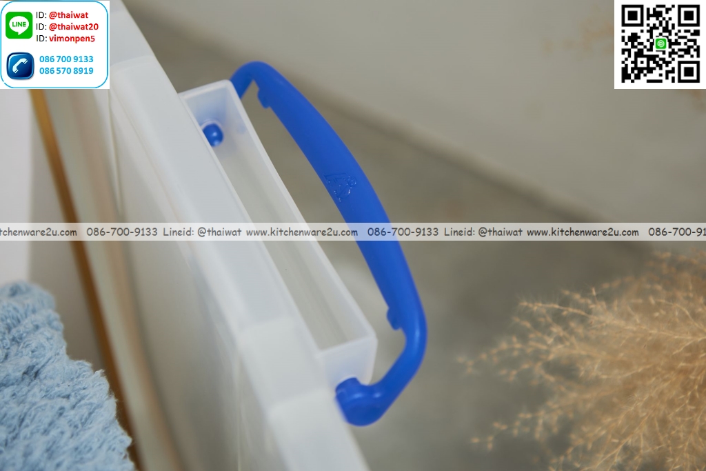 P12601 กล่องเอนกประสงค์ 120 ลิตร มีล้อ (74*51*44 cm cm) เกรดเอ No.2010 ราคาขายส่งต่อ 12 ใบ: เฉลี่ย 390 บต่อใบ