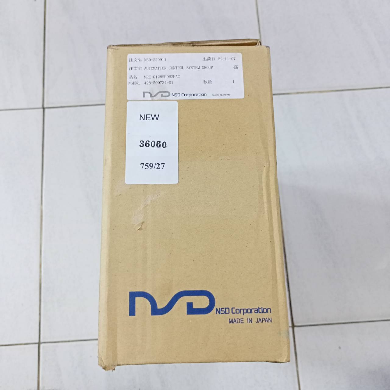 ENCODER " NSD " MODEL : MRE-G128SP062FAC