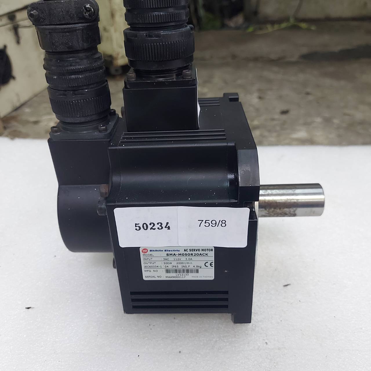SERVO MOTOR " SHIHLIN " MODEL : SMA-M050R20ACK