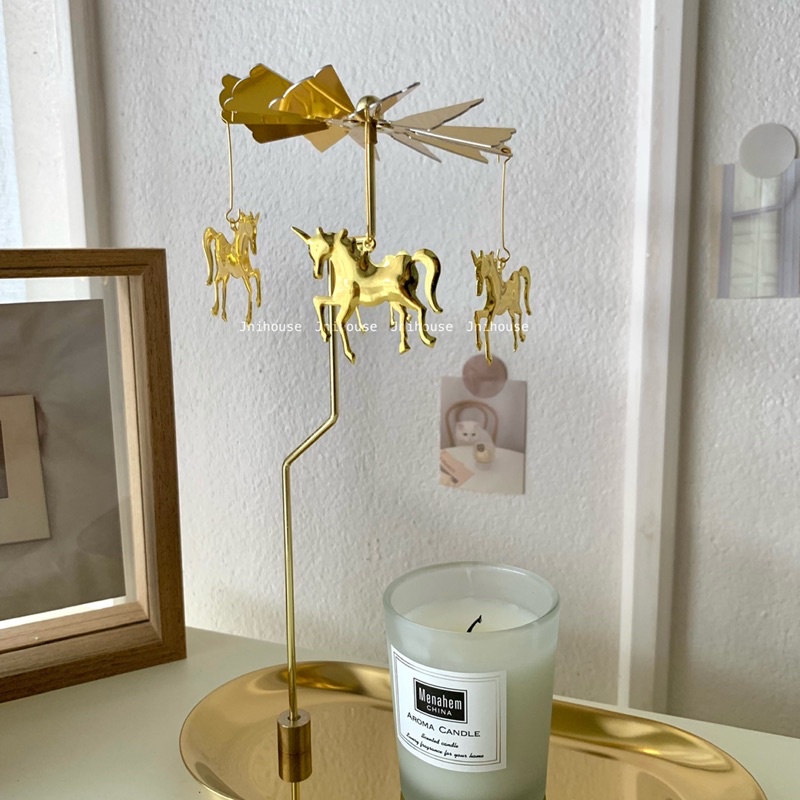 [พร้อมส่ง] Jnihouse : Rotating Candle Holder ถาดหมุนเทียน