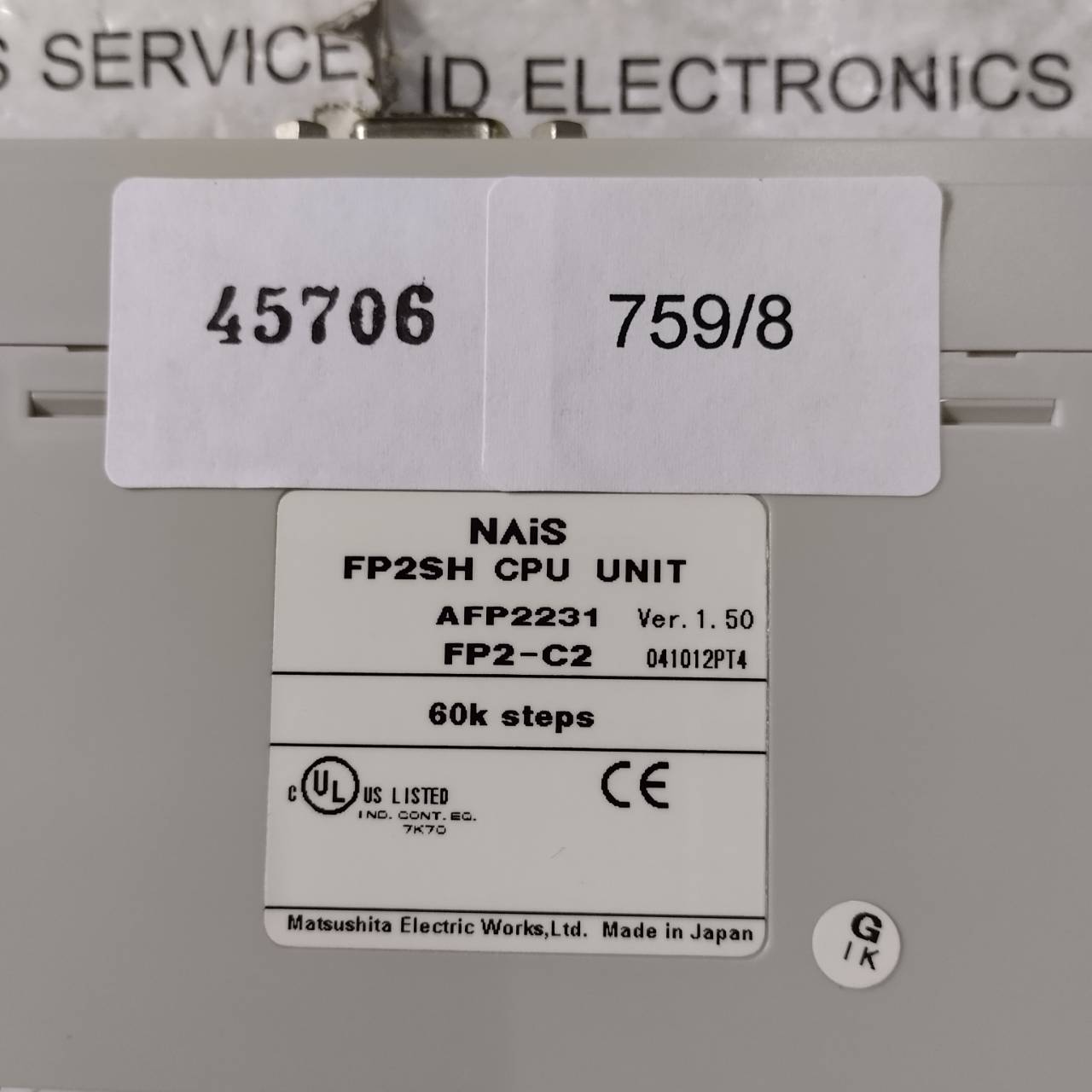 PLC " PANASONIC " MODEL : FP2-C2