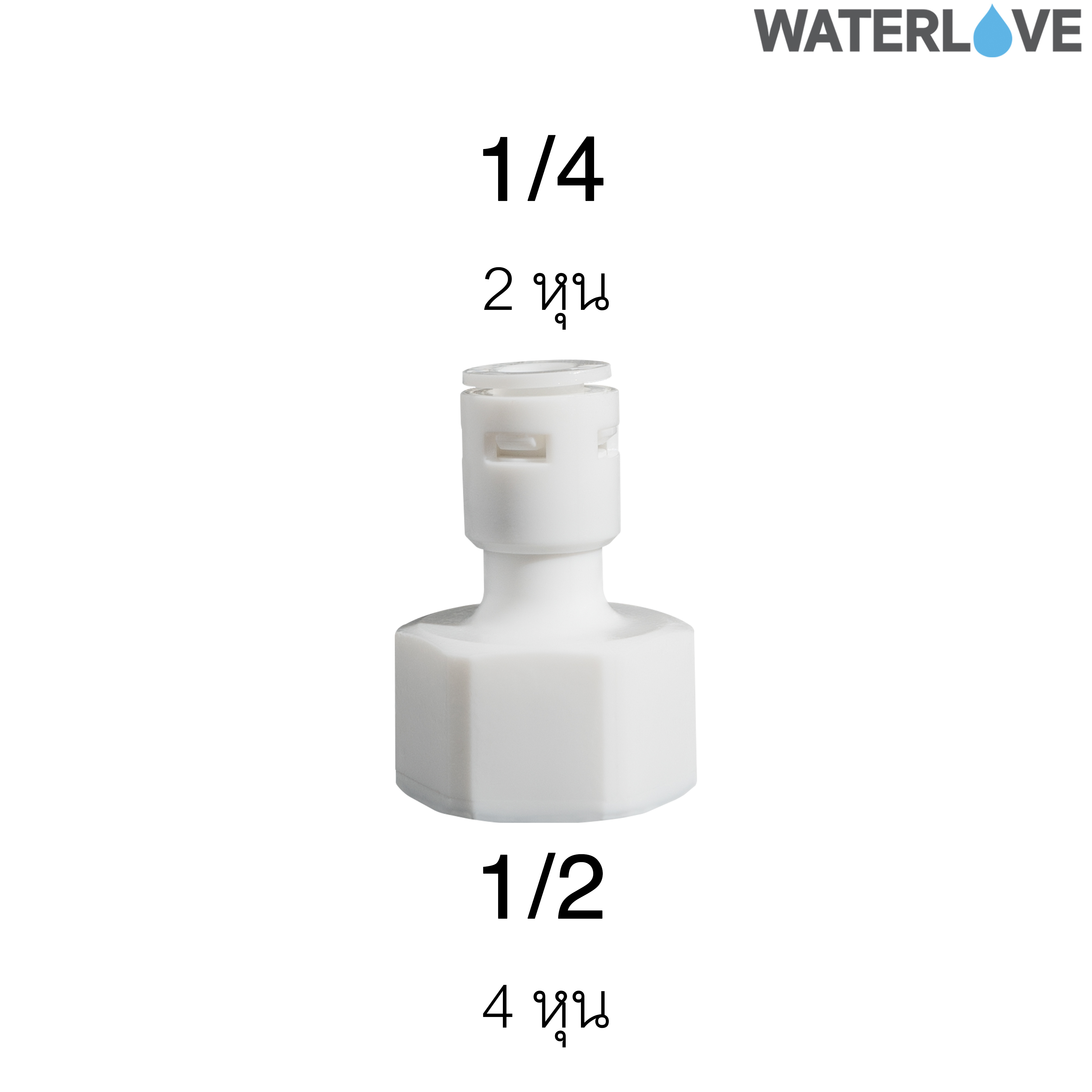 ข้อต่อตรงเกลียวในสวมเร็ว 2 หุน 1/4'' เกลียวใน 4 หุน 1/2''