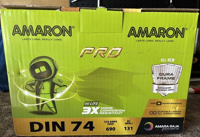 แบตเตอรี่รถยนต์ ชนิดขั้วจม LN3 AMARON HI LIFE DIN74