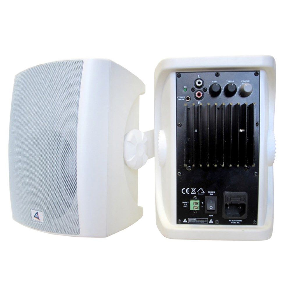 AUSTRALIAN MONITOR AMPAV30W Powered Bookshelf Speakers 30W, White