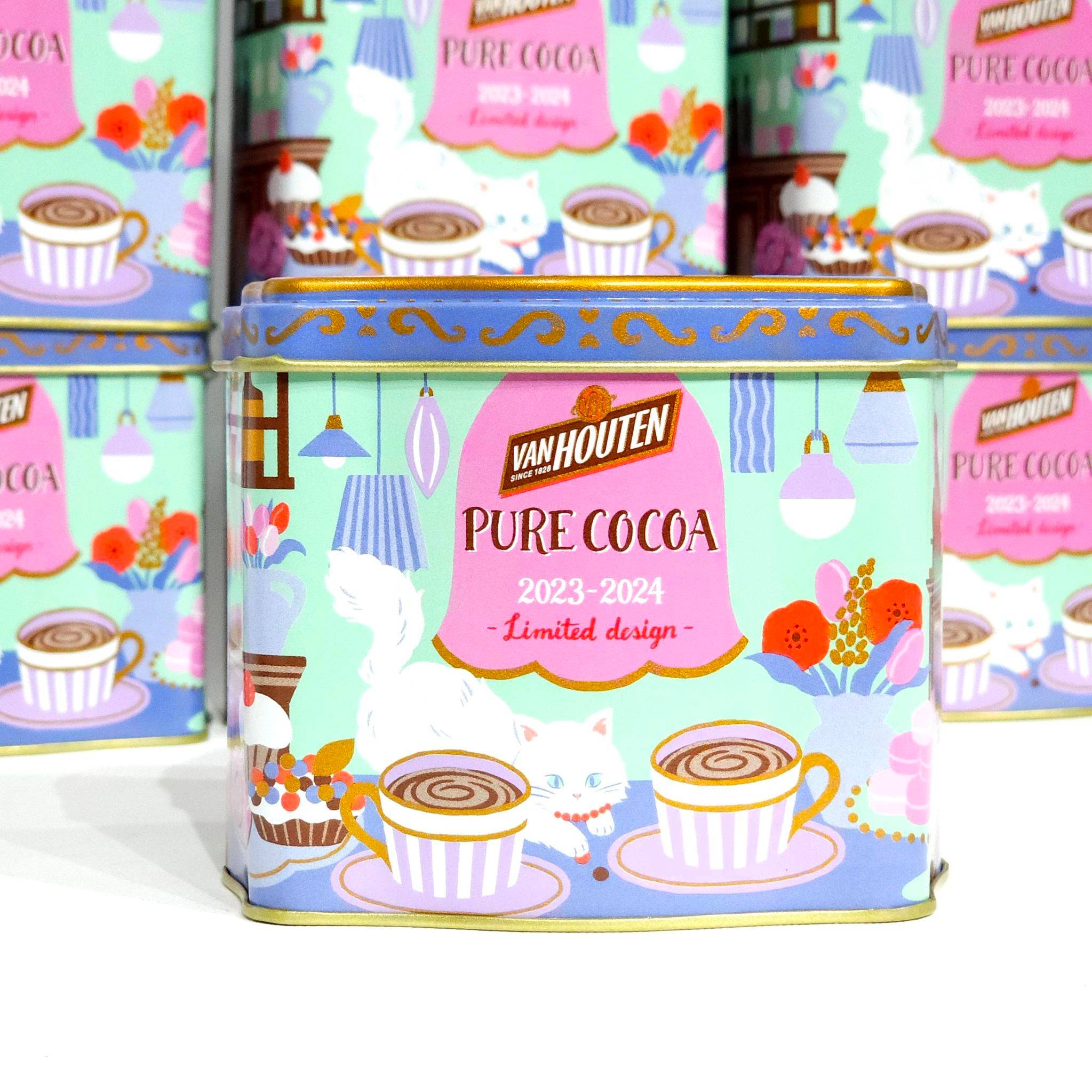 ผงโกโก้แท้ Van Houten Pure Cocoa กระป๋อง Limited (180g) ดีไซน์ใหม่ของฤดูกาลนี้ ปี 2023-2024