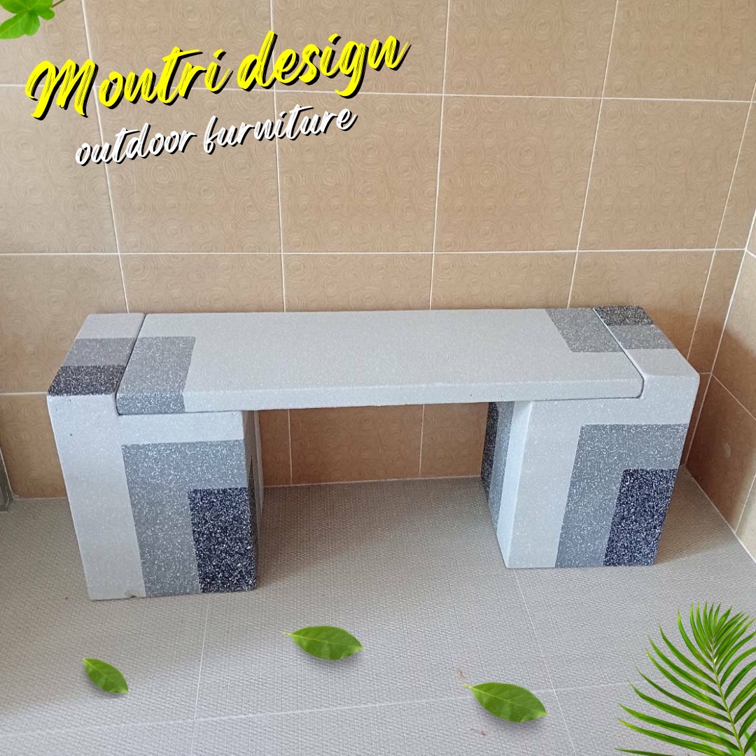 ม้านั่งปูนปั้น เก้าอี้สไตล์โมเดิร์น ลายหินอ่อน luxury Table