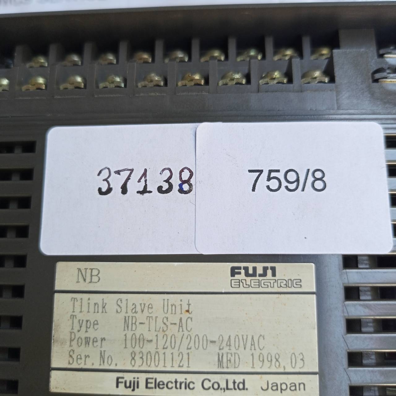 PLC " FUJI " MODEL : NB-TLS-AC