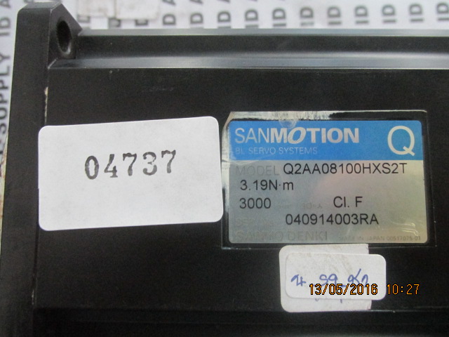 SERVO MOTOR " SANYO DENKI " MODEL : Q2AA08100HXS2T