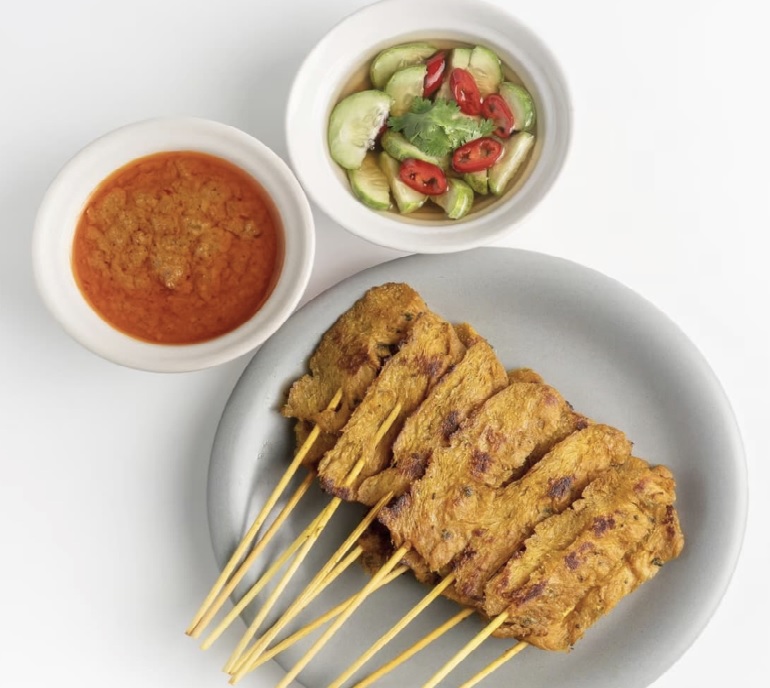 สะเต๊ะเจ เมนูปิ้งย่างสุดฮิต Vegetarian Baked Stringed Meatless