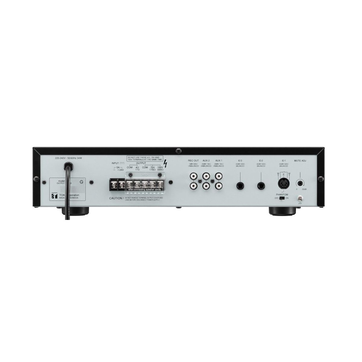 TOA A‐2240 H 240 วัตต์ MONO 3 MIC , 2 AUX