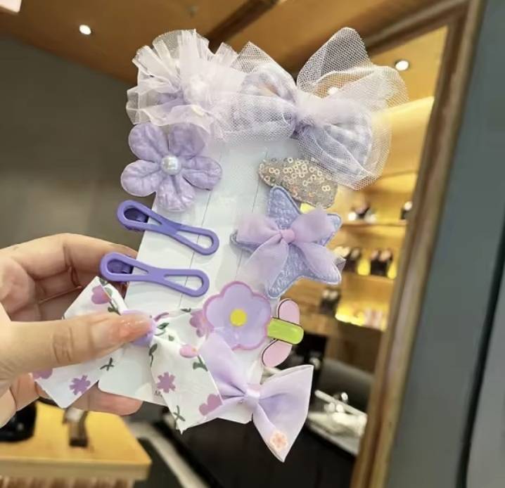 💗มาหยากิ๊ฟช้อป💗กิ๊บเซ็ตน่ารัก กิ๊บเครื่องประดับผม แฟชั่นเด็ก สีสันสดใส เซ็ต 10 ชิ้น