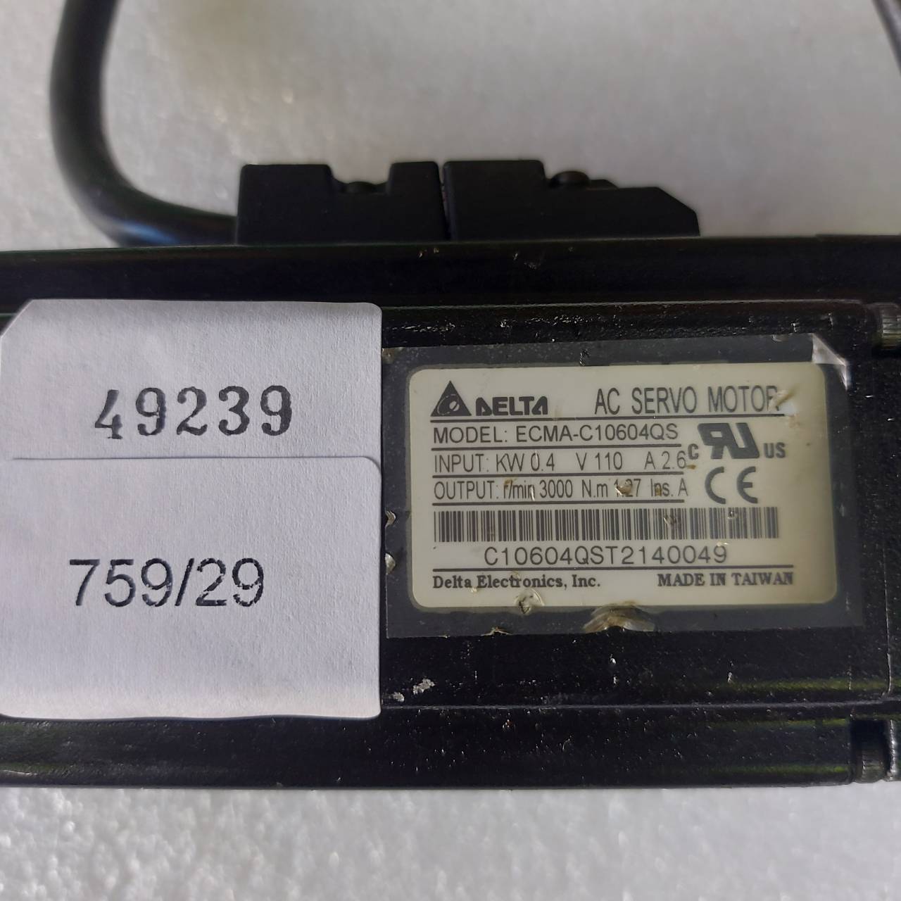 SERVO MOTOR " DELTA " MODEL : ECMA-C10604QS