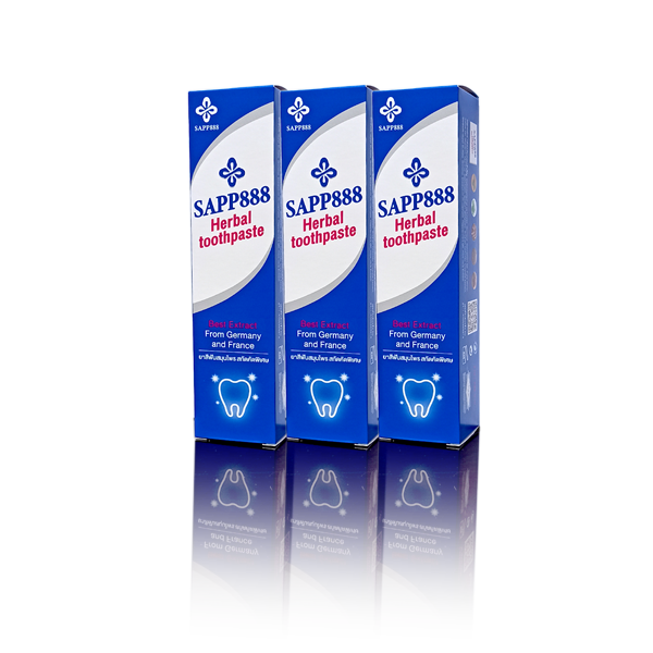 SAPP888 Herbal Toothpaste ยาสีฟัน สมุนไพร ลดคราบหินปูน ลดกลิ่นปาก