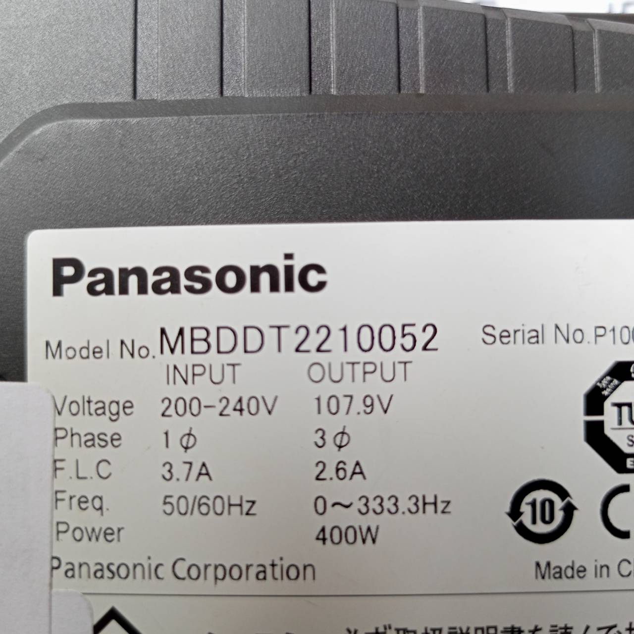 SERVO DRIVE " PANASONIC " MODEL : MBDDT2210052