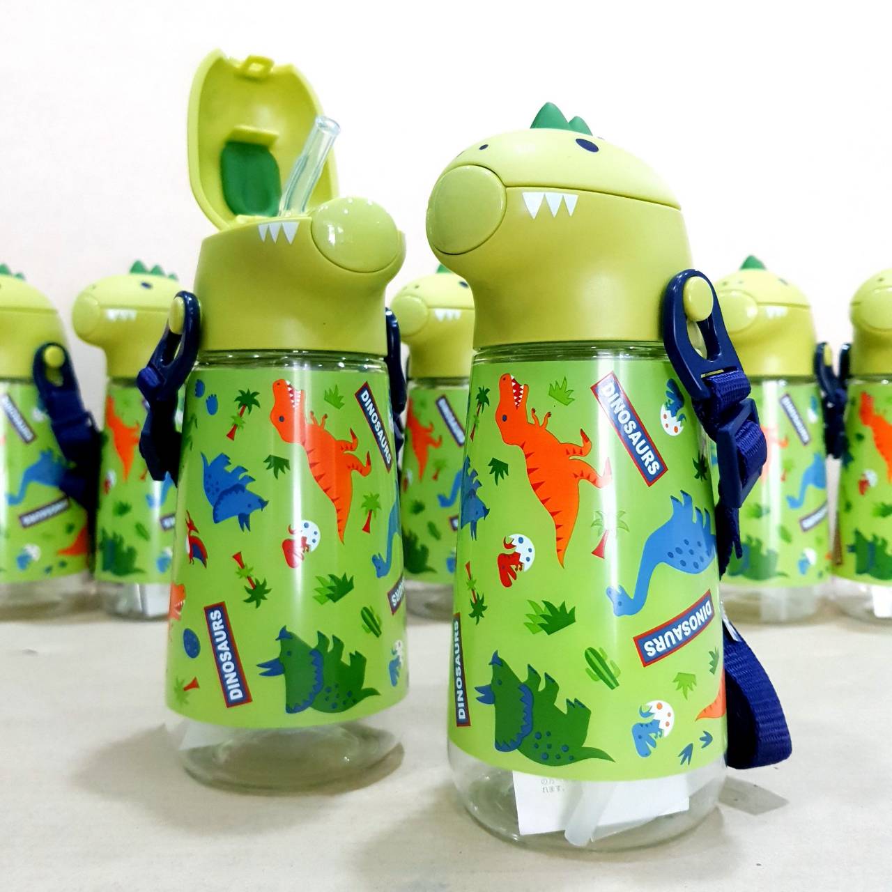 กระติกน้ำ Skater Straw Bottle 420 ml ไดโนเสาร์