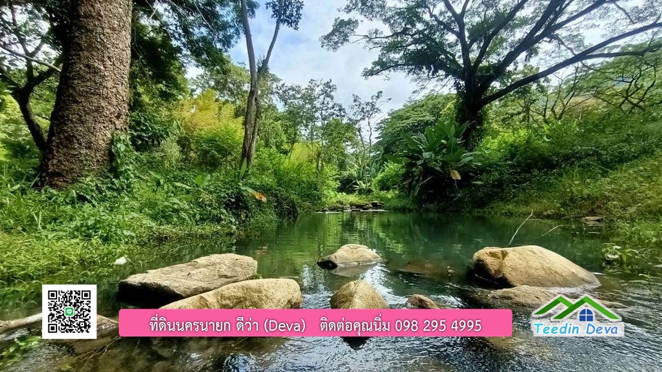 ที่ดินนครนายก ติดลำธารสวยๆ ที่ดินแปลงสวย 6 ไร่ ทำเลดี ในอ้อมกอดของขุนเขา ด้านหลังติดลำธารธรรมชาติ