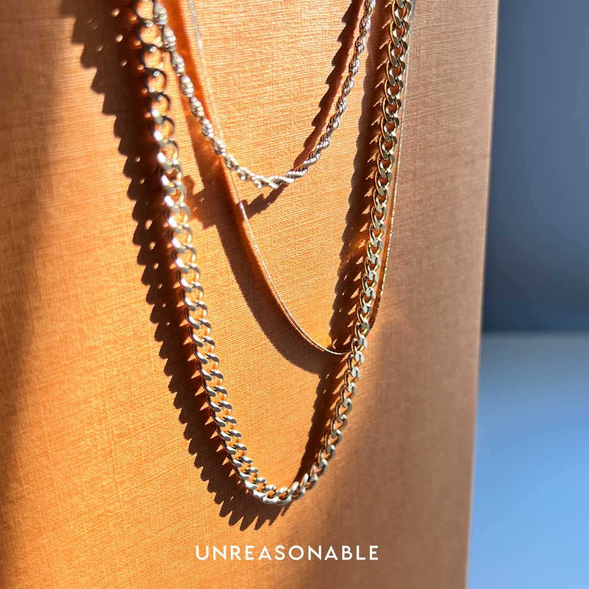 สร้อยคอ Stainless Steel สีทอง 3 layers UA0972-01 Unreasonable Accessories