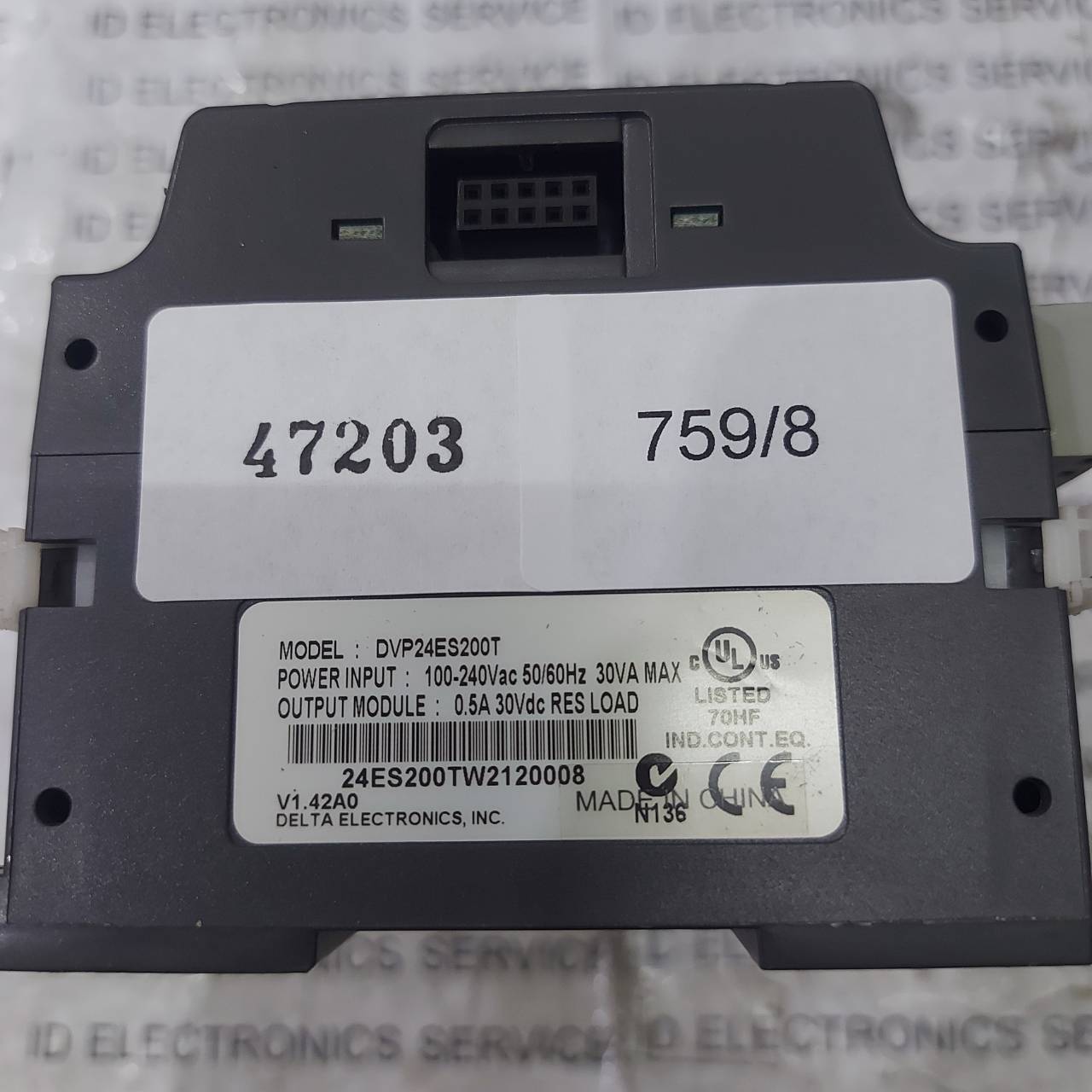 PLC " DELTA " MODEL : DVP24ES200T