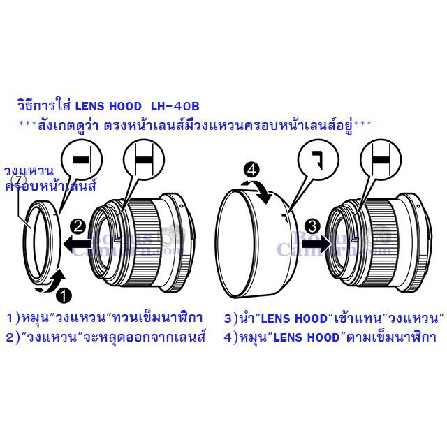 LH-40B ฮู้ดสำหรับเลนส์ Olympus M.ZUIKO DIGITAL 45mm F/1.8 Lens Hood