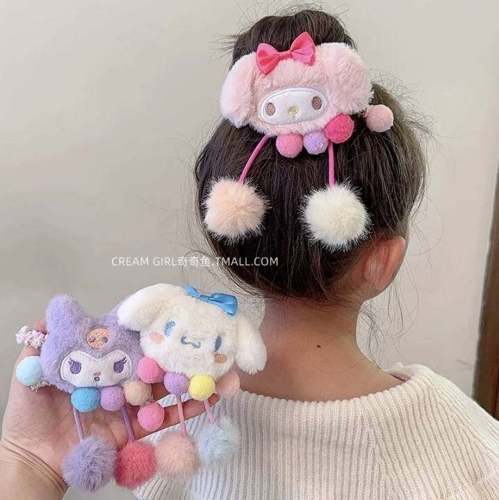 💗มาหยากิ๊ฟช้อป💗ยางรัดผมเส้นใหญ่ รูปการ์ตูน ยางรัดหุ้มผ้า แฟชั่นประดับผมน่ารัก ขนาดเส้นผ่าศุนย์กลาง 5 ซ.ม.