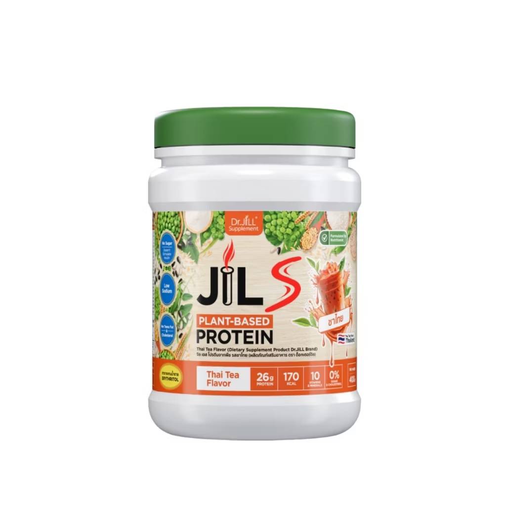 [NEW] โปรตีน Dr.JiLL JIL S Plant-Protein รสชาไทย 400 g โปรตีนสำหรับผู้ใหญ่ 1 กระปุก อร่อย ดื่มง่าย ไม่ฝืดคอ