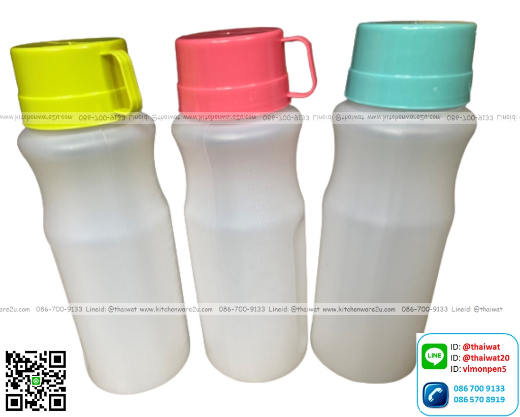 P06271 กระบอกน้ำกลม มีสเกล พร้อมด้วยมีหู (ราคาขายส่งต่อ 1 โหล: 12 ใบ)