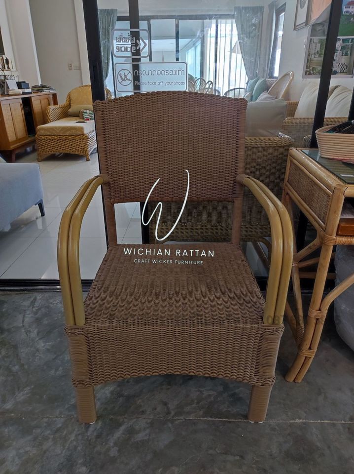เก้าอี้หวายแท้สานหวายเทียมเส้นกลม