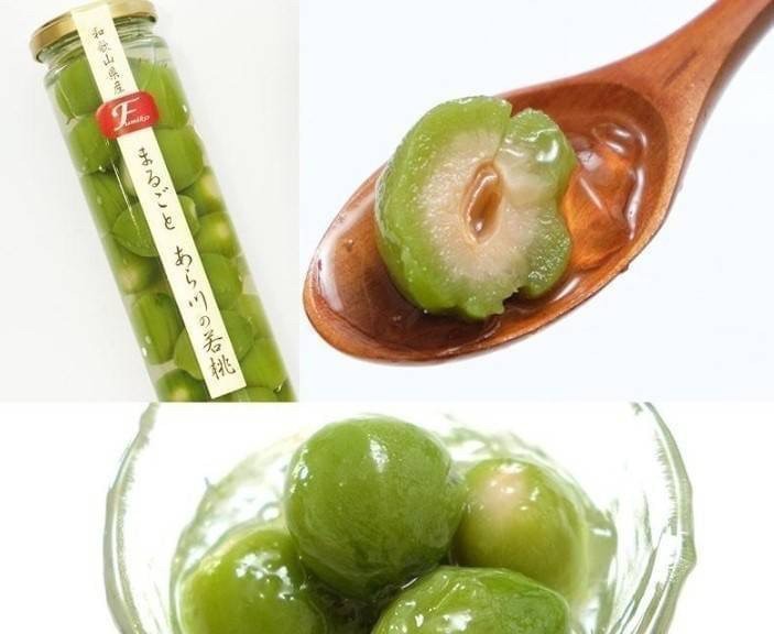 ลูกพีชอ่อนทั้งลูก จาก Fumiko farm จังหวัดWakayamaที่มีชื่อเสียงด้านการปลูกลูกพีช Compote Whole Arakawa young peach