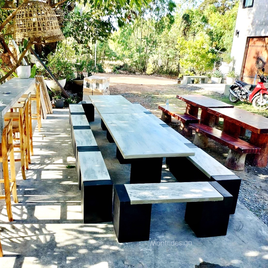 ชุดโต๊ะสนามโมเดิร์น 20 ที่นั่ง รุ่น Marigold โต๊ะสนาม Outdoor furniture เข้าได้กับบ้านทุกสไตล์ คุณภาพยืน 1