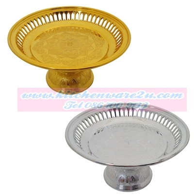 P04019 พานรัตนโกสินทร์ 8 เซนติเมตร LB A-1121 (ราคาส่งต่อ 24 โหล:288 ใบ:โหลละ 105 บาท)