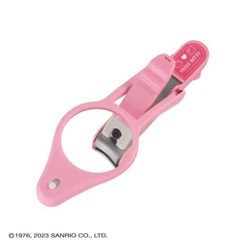 KAI กรรไกรตัดเล็บ hello kitty made in Japan พร้อมแว่นขยายและไฟ led