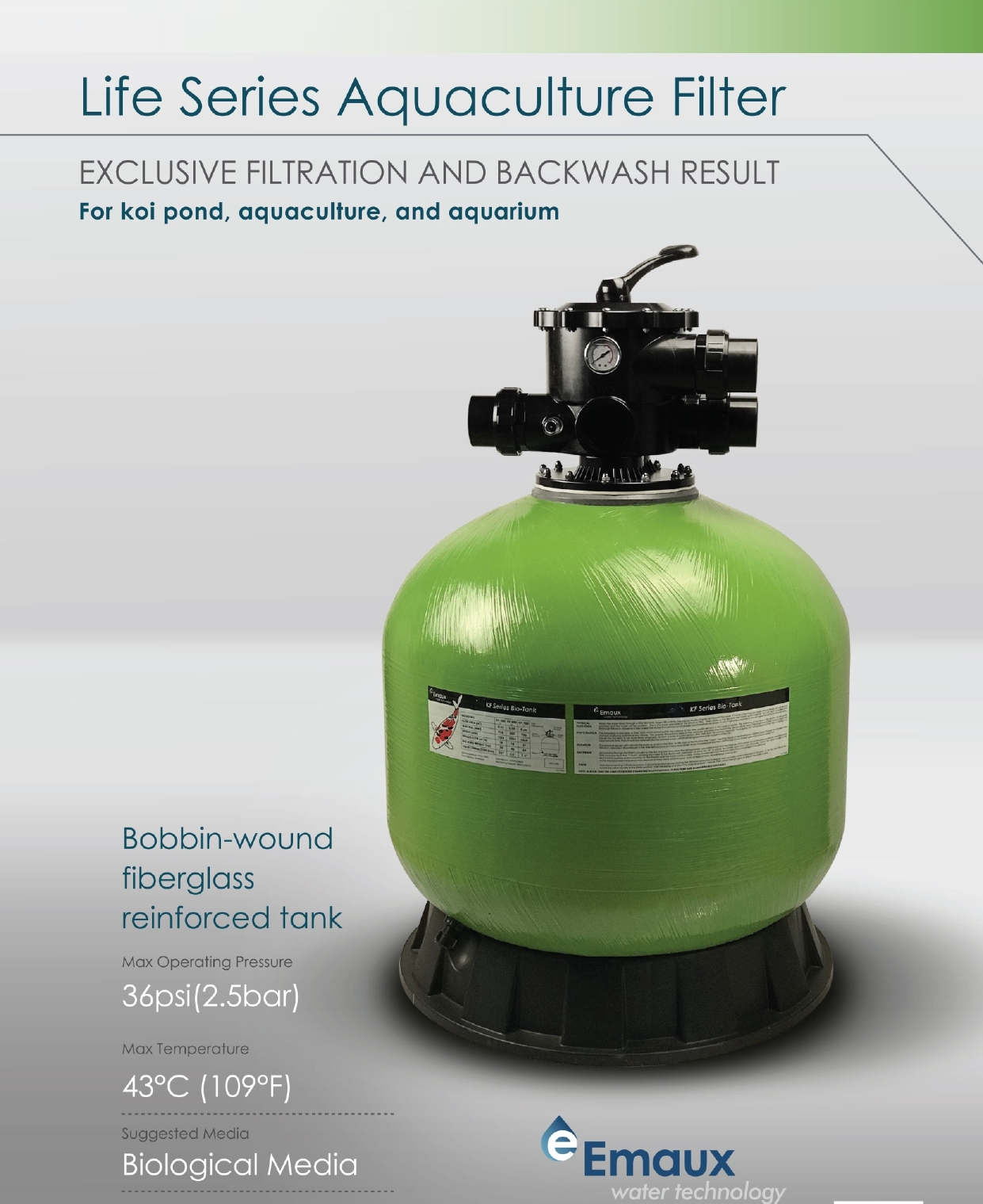 EMAUX LF Series Biological Filters For Koi Fish System (เครื่องกรองบ่อปลา)