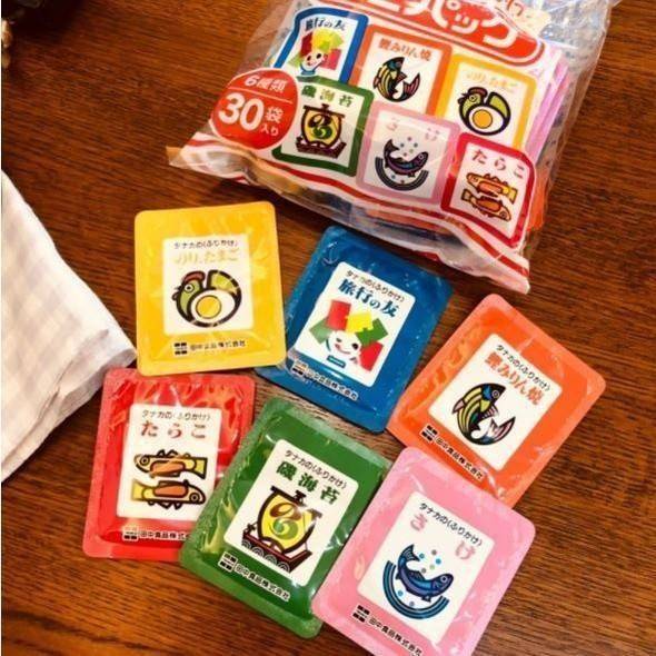 Tanaka Furikake ผงโรยข้าว แบบ 6 รส 30ซอง ห่อใหญ่เบิ้มๆไปเลย