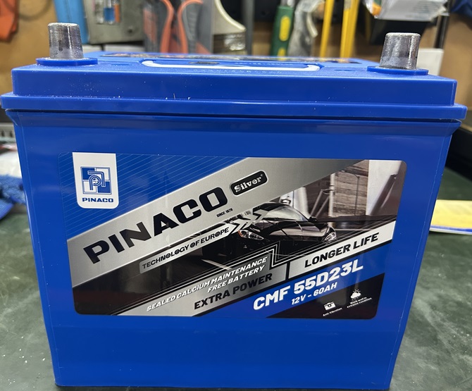 แบตเตอรี่ Pinaco 55D23L แบตแห้งแท้ 60 แอมป์ | iFin Battery บริการถึงที่ โทร 083-1880919