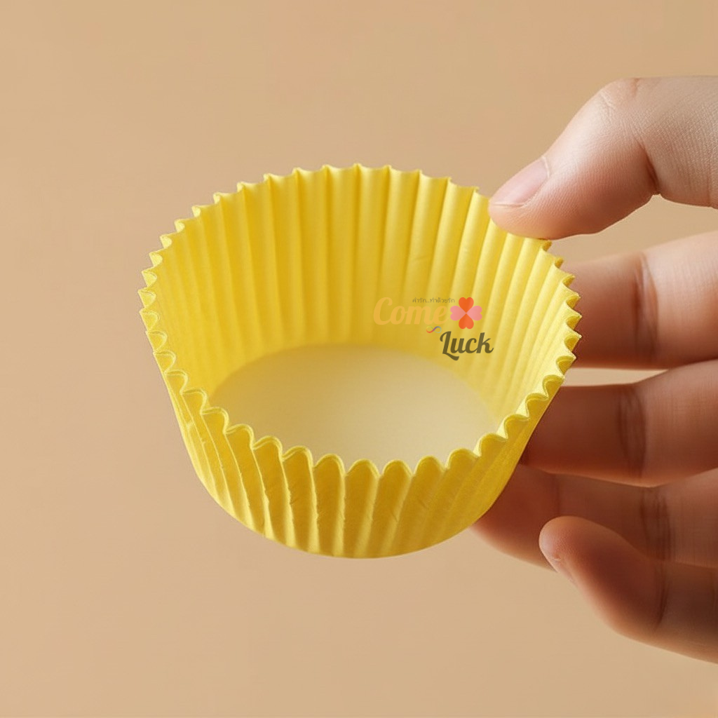 กระทงจีบสีเหลืองเบอร์ 3219 แพคประมาณ 800 ชิ้น