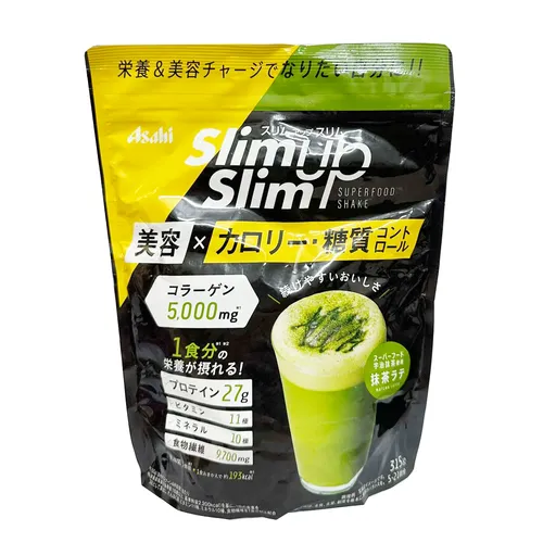 ไดเอทโปรตีนมัทฉะลาเต้ Asahi Slim Up Slim Superfood Matcha latte 315g