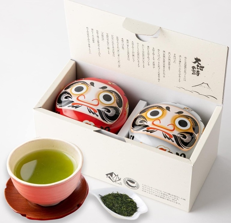 เซตชาเขียว Arahataen Shizuoka Tea ลาย DARUMA สินค้ายอดนิยมประจำช่วงส่งท้ายปีที่ญี่ปุ่น
