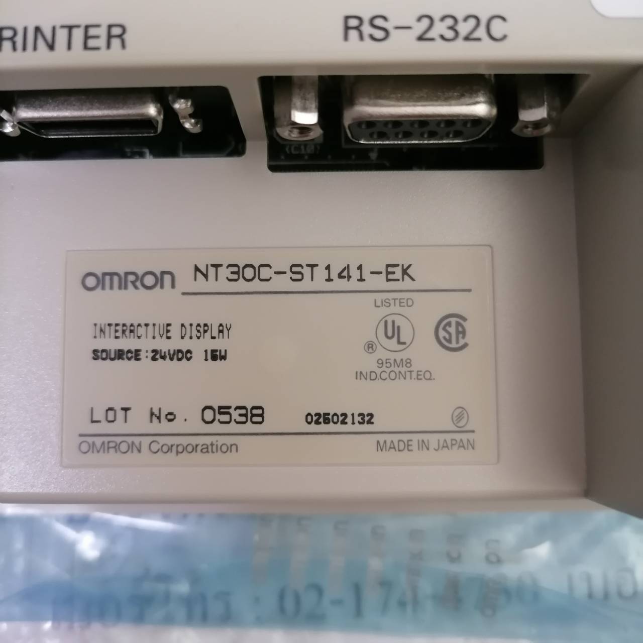 LCD TOUCH SCREEN " OMRON " MODEL : NT30C-ST141-EK