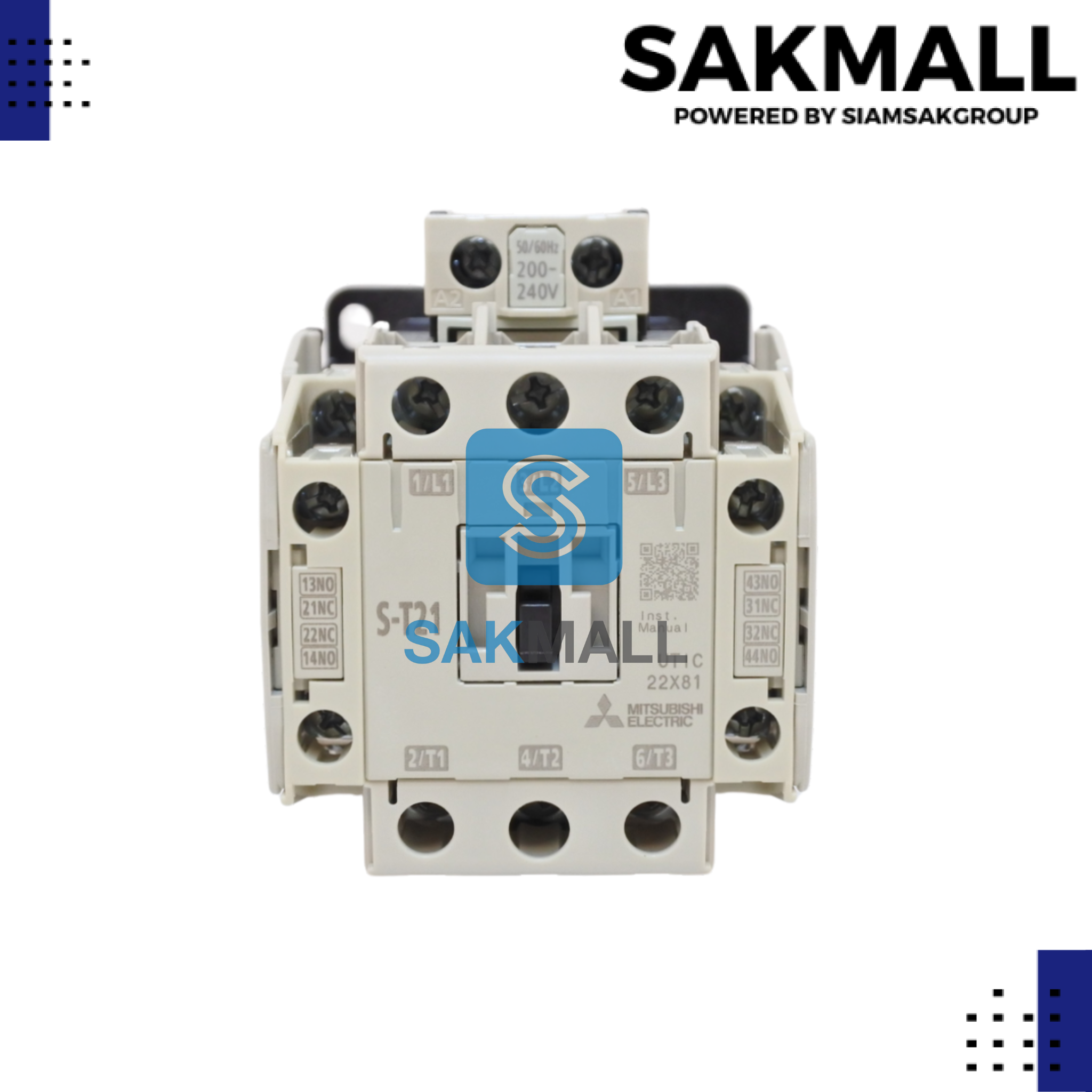 คอนแทคเตอร์มิตซูบิชิ S-T21 200 V. (เฉพาะแมกเนติก)
