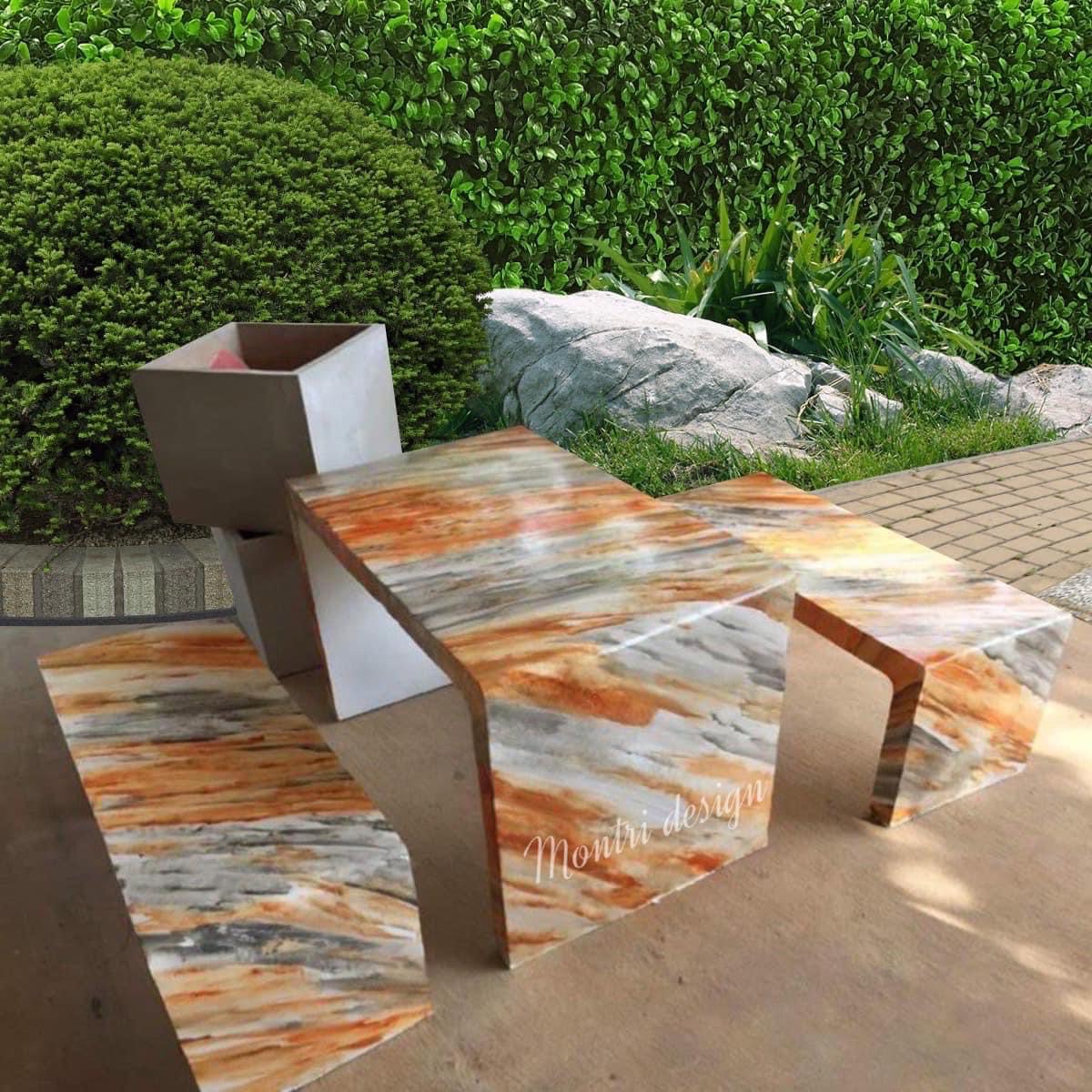 โต๊ะสนาม ชุดโต๊ะสนาม โต๊ะสนามกลางแจ้ง ชุดโต๊ะสนามกลางแจ้ง โต๊ะปูนซีเมนต์ สไตล์ลอฟท์ รุ่น Loft A2