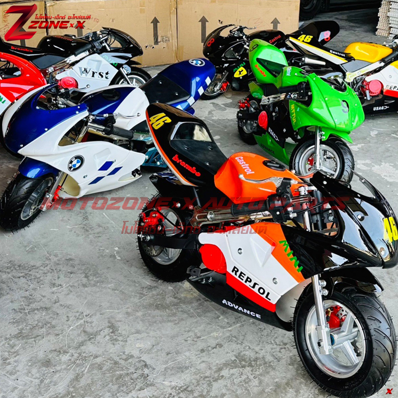 รถมอเตอร์ไซค์สปอร์ตขนาดเล็ก โซน-เอ็กซ์(ZONE-X) ZX-PB01 49cc 2-stroke 30km/h
