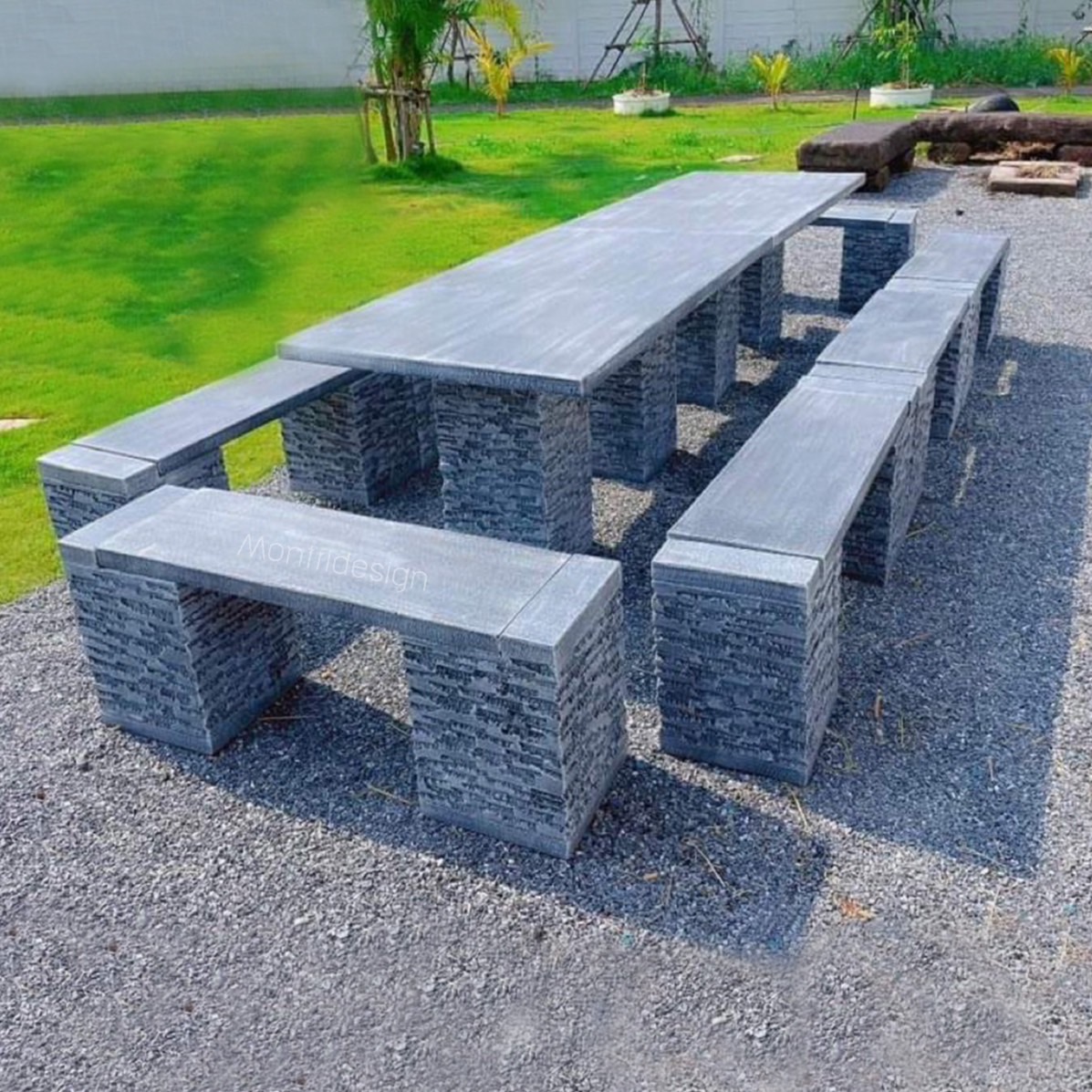 ชุดโต๊ะสนามโมเดิร์น 16 ที่นั่ง รุ่น Lhong pah Outdoor furniture เข้าได้กับบ้านทุกสไตล์ คุณภาพยืน 1