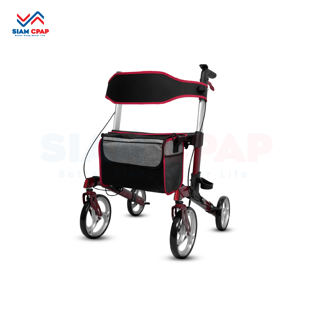 รุ่นใหม่ Rollator จากแบรนด์ Better รุ่น BT803L วอล์คเกอร์ 4 ล้อ อุปกรณ์ช่วยพยุงเดินและฝึกเดิน พร้อมที่นั่งในตัว รับประกันสินค้า 1 ปี