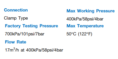 “EMAUX” Multiport Valves 1.5 inch 6-Way Top Mount Valve (MPV01)