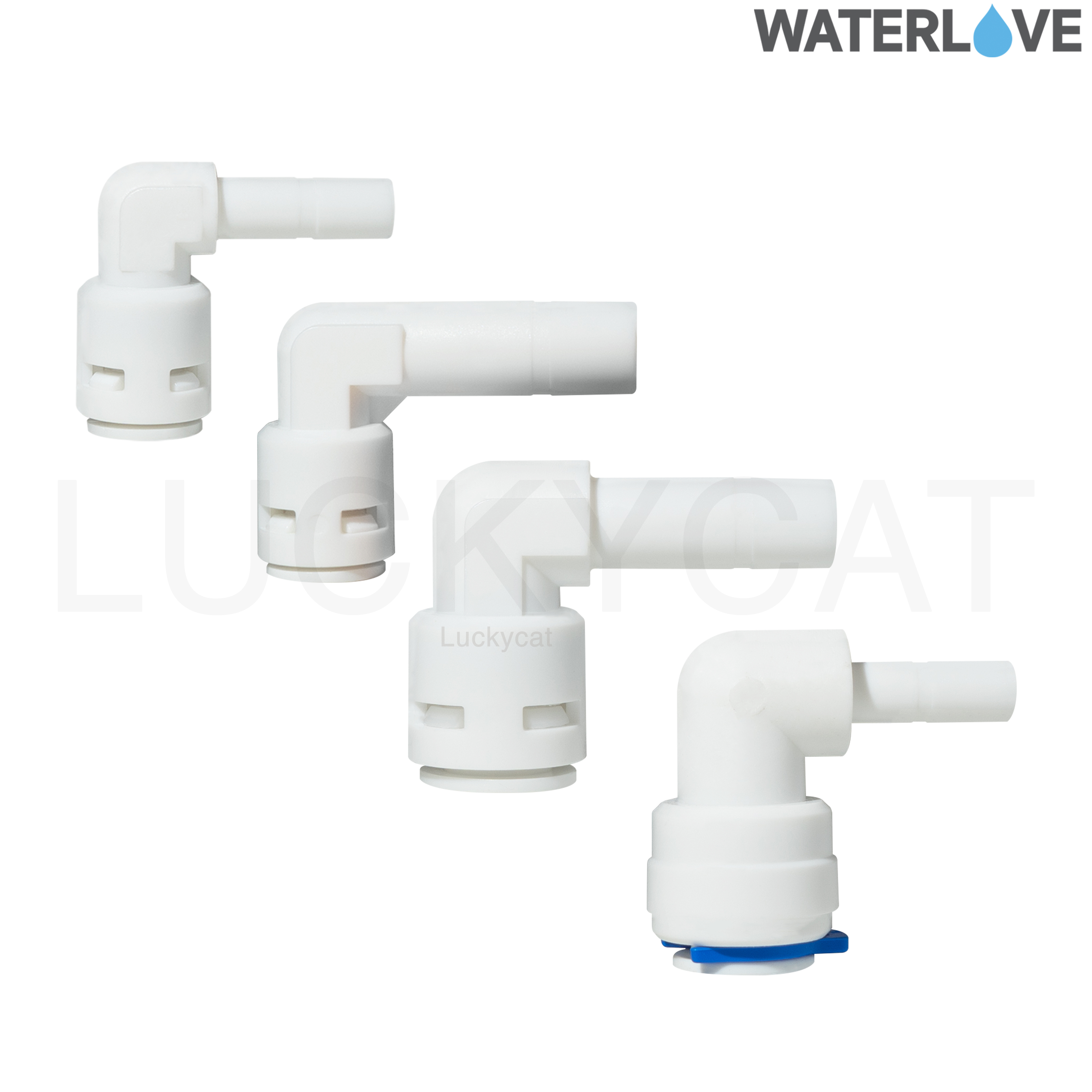 ข้อต่อฉากสวมเร็ว สำหรับเสียบสาย และ เสียบข้อต่อ 1/4''