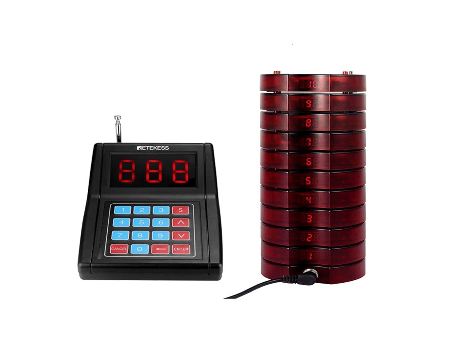 เครื่องเรียกคิวไร้สายสำหรับร้านอาหารเพจเจอร์เรียกคิวWireless Calling System