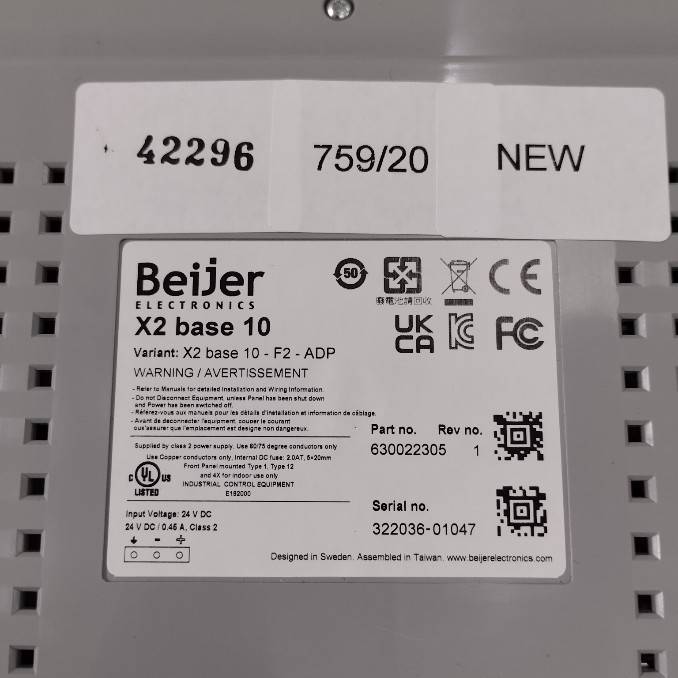 LCD TOUCH SCREEN " BEIJER " MODEL : X2 base 10-F2